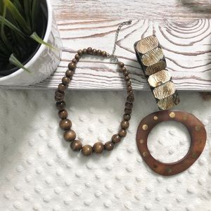 3-piece wood jewelry bundle
